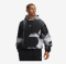 UNDER ARMOUR m kapucar ICON FLEECE PRINTED HOODIE ultimate black white reflective