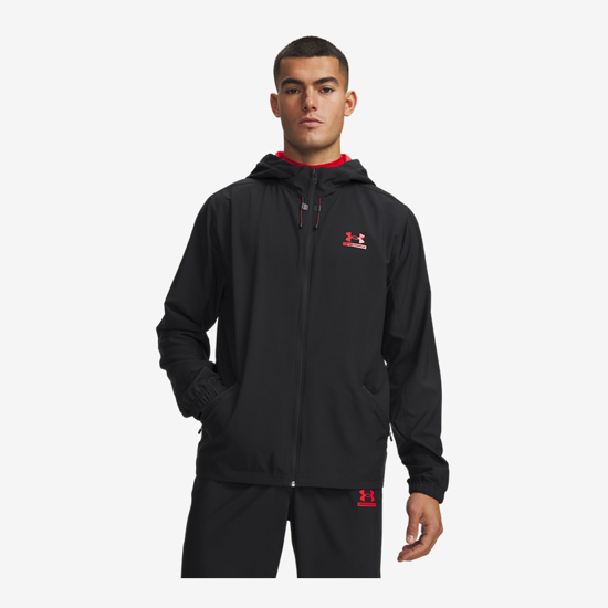 UNDER ARMOUR m jakna 6011267-002 TECH SPORT WOVEN JACKET black racer red