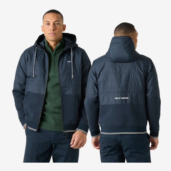 HELLY HANSEN m jopica 54649 597 KOSTER HYBRID FULL-ZIP HOODIE navy
