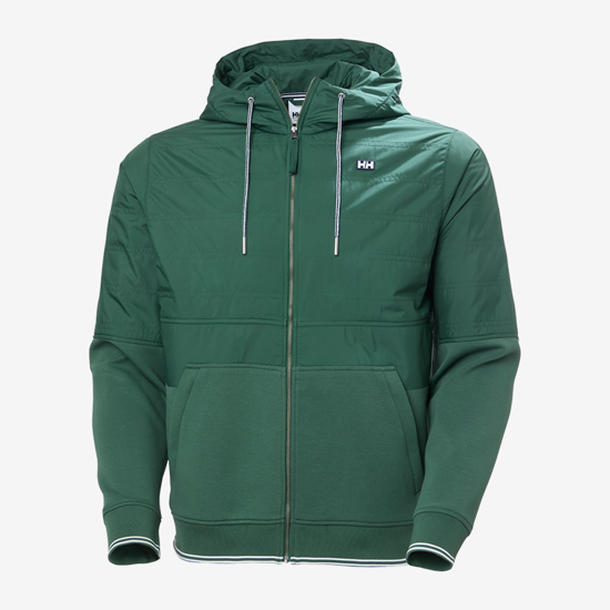 HELLY HANSEN m jopica 54649 390 KOSTER HYBRID FULL-ZIP HOODIE jungle green