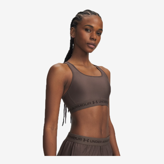 UNDER ARMOUR ž trening top 1361034-200 MID CROSSBACK SPORTS BRA peppercorn kona brown