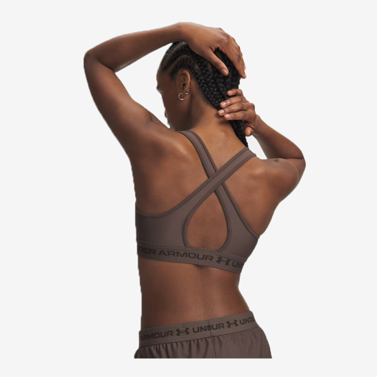 UNDER ARMOUR ž trening top 1361034-200 MID CROSSBACK SPORTS BRA peppercorn kona brown