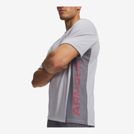 UNDER ARMOUR m majica 6013801-011 TECH UTILITY SHORT SLEEVE mod gray racer red