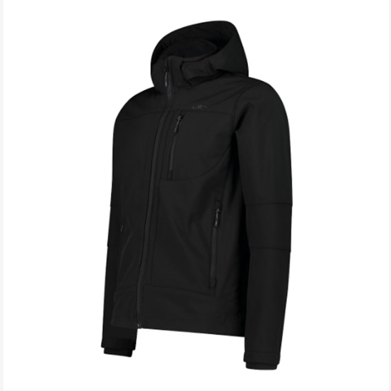 CMP m softshell 3A01787N U901 SOFTSHELL JACKET WITH DETACHABLE HOOD black