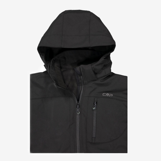 CMP m softshell 3A01787N U901 SOFTSHELL JACKET WITH DETACHABLE HOOD black