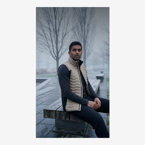 CMP m brezrokavnik 35Z2807 P719 HYBRID VEST WITH PRIMALOFT® BLACK THERMOPLUME® PADDING teak