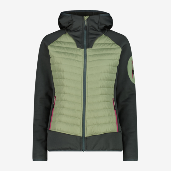 CMP ž jakna 36E1326 E624 HYBRID JACKET WITH FIXED HOOD green tea