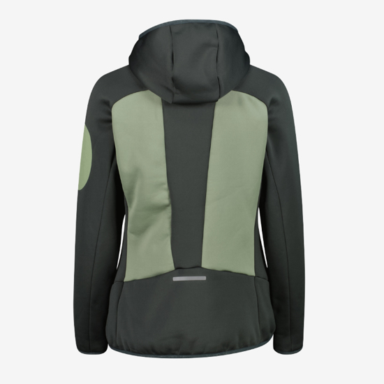 CMP ž jakna 36E1326 E624 HYBRID JACKET WITH FIXED HOOD green tea