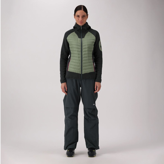 CMP ž jakna 36E1326 E624 HYBRID JACKET WITH FIXED HOOD green tea