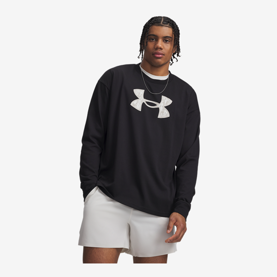 UNDER ARMOUR m majica 6013621-008 HEAVYWEIGHT UNSTOPPABLE LONG SLEEVE ultimate black highland buff