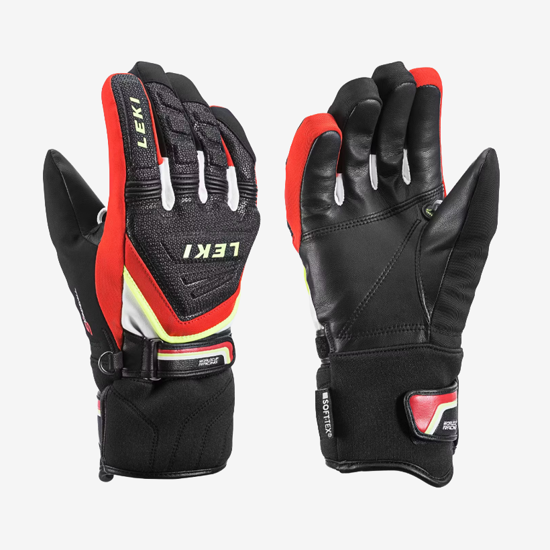 LEKI otr smučarske rokavice 640813701 RACE COACH C-TECH S JUNIOR black red white