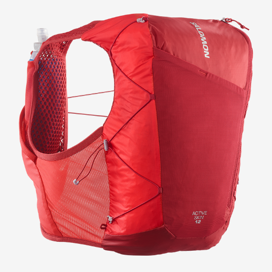 SALOMON nahrbtnik z bidonom 21775 ACTIVE SKIN 12 SET red daliah high risk red