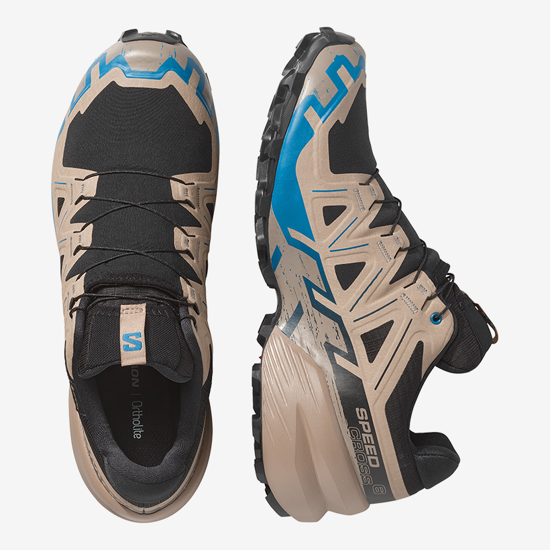 SALOMON m trail copati 454023 SPEEDCROSS 6 GTX black desert tan mykonos blue
