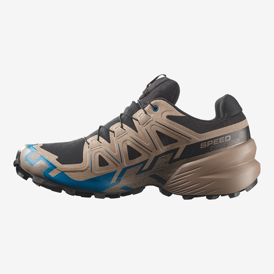 SALOMON m trail copati 454023 SPEEDCROSS 6 GTX black desert tan mykonos blue