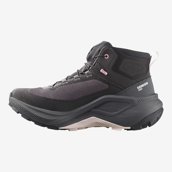 SALOMON ž pohodni čevlji 454097 GENESIS MID GTX black dawn pink lilac ash