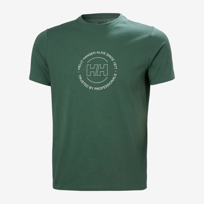 HELLY HANSEN m majica 54599 390 CORE GRAPHIC T-SHIRT 2.0 jugnle green