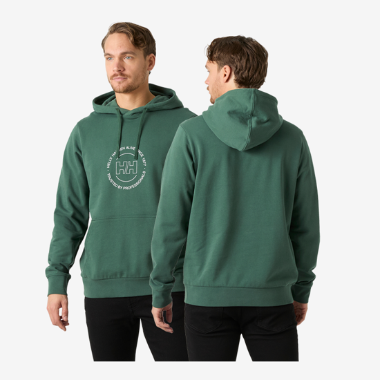HELLY HANSEN m kapucar 54524 390 CORE GRAPHIC HOODIE jungle green