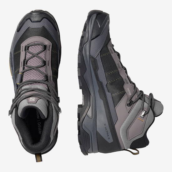 SALOMON ž pohodni čevlji 491037 X ULTRA 5 MID GTX dark gull gray/asphalt/willow
