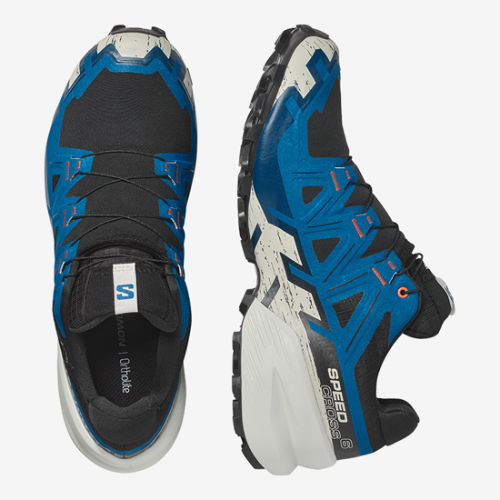 SALOMON m trail copati 454022 SPEEDCROSS 6 GTX black/mykonos blue/vanilla ice