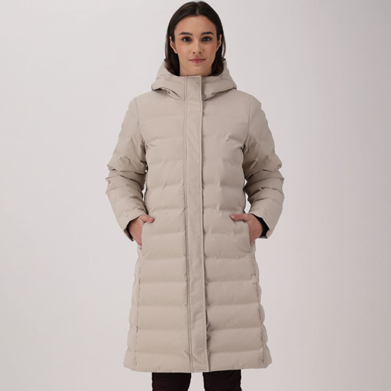 CMP ž plašč 35K3676 P220 LONG PADDED DOWN JACKET WITH HOOD kaki