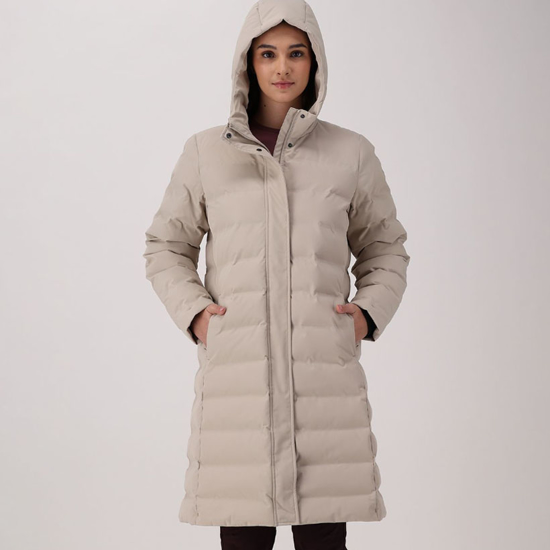 CMP ž plašč 35K3676 P220 LONG PADDED DOWN JACKET WITH HOOD kaki