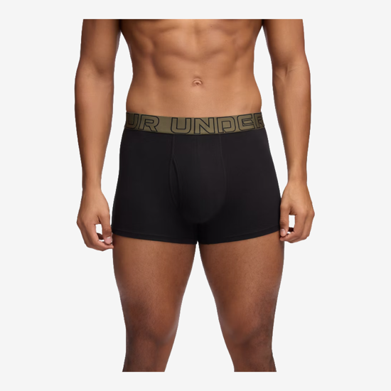 UNDER ARMOUR m spodnje hlače 1383891-005 PERFORMANCE COTTON 3-PACK BOXERJOCK black marine OD green