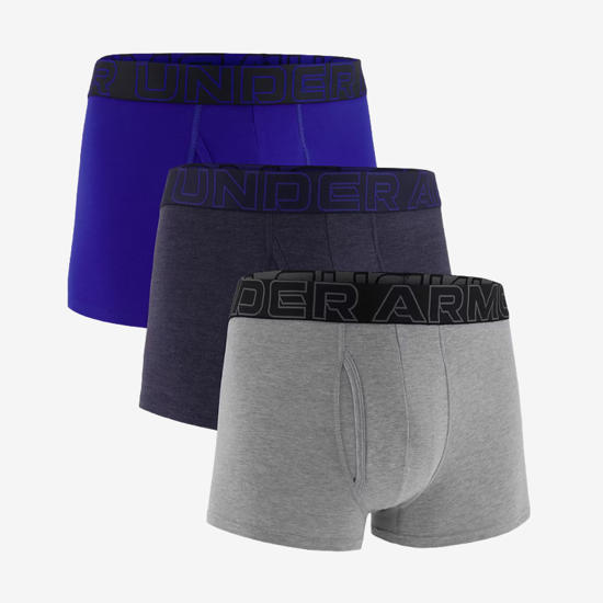 UNDER ARMOUR m spodnje hlače 1383891-410 PERFORMANCE COTTON 3-PACK BOXERJOCK midnight navy full heather steel full heather castlerock