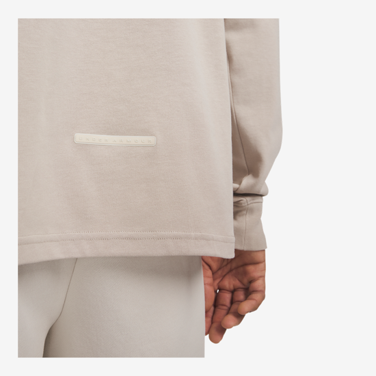 UNDER ARMOUR m majica 6013621-200 HEAVYWEIGHT UNSTOPPABLE LONG SLEEVE highland buff summit white