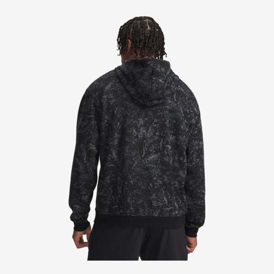 UNDER ARMOUR m kapucar 6013452-008 RIVAL FLEECE PRINTED ultimate black green citrine