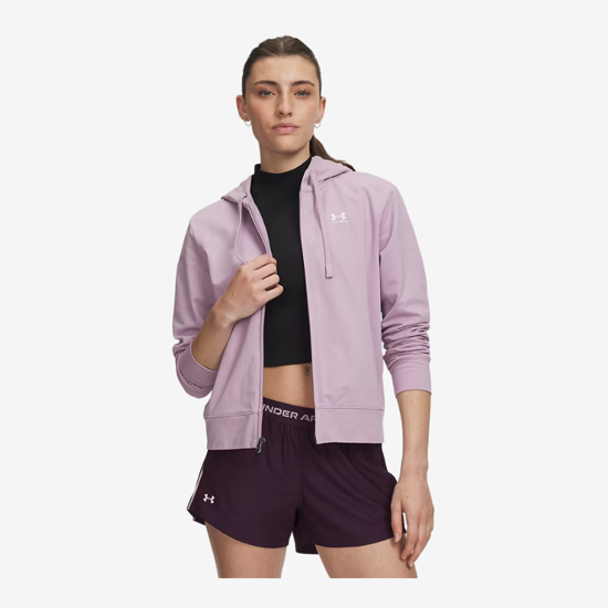 UNDER ARMOUR ž jopica 6011017-698 SPORT TERRY FULL ZIP mauve pink white