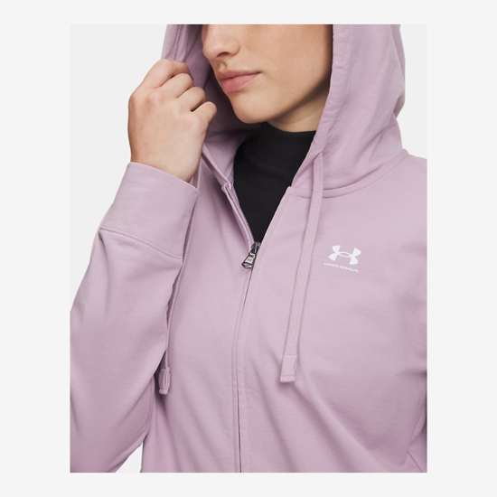 UNDER ARMOUR ž jopica 6011017-698 SPORT TERRY FULL ZIP mauve pink white