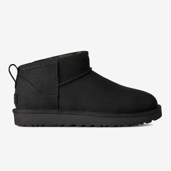 UGG ž škornji 1184556 CLASSIC ULTRA MINI NUBUCK black