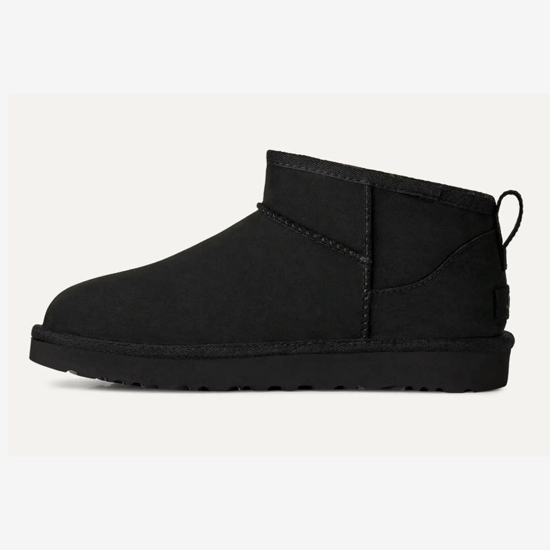 UGG ž škornji 1184556 CLASSIC ULTRA MINI NUBUCK black