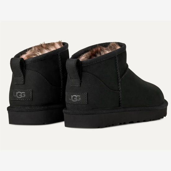 UGG ž škornji 1184556 CLASSIC ULTRA MINI NUBUCK black
