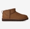 UGG ž škornji CLASSIC ULTRA MINI NUBUCK dark chestnut