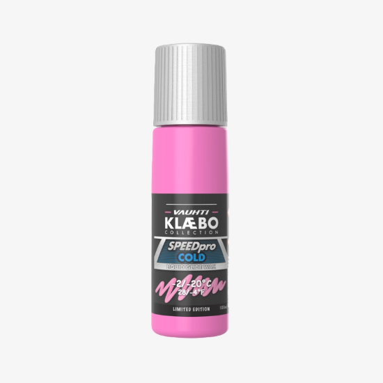 VAUHTI tekoči vosek za smuči SPEED PRO COLD LIQUID GLIDE KLAEBO COLLECTION 100 ml pink