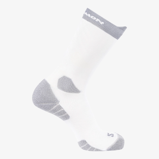 SALOMON tekaške nogavice AERO CREW white