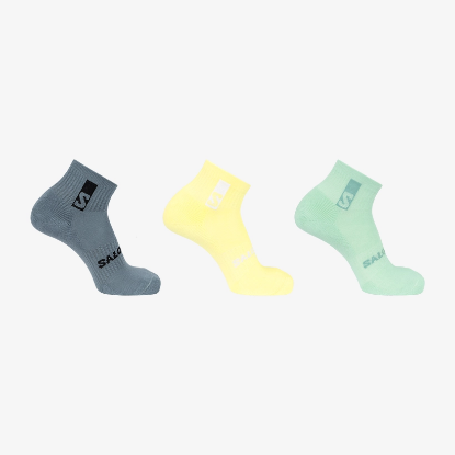 SALOMON nogavice EVERYDAY ANKLE 3-PACK SOCKS dusty yellow/sea foam/stormy weather