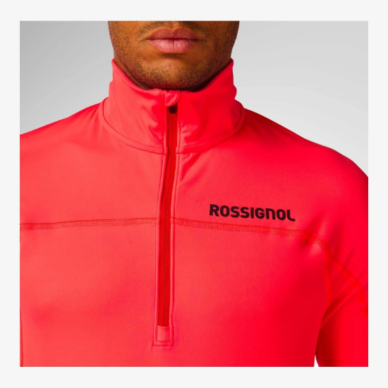 ROSSIGNOL m smučarski puli HERO HALF ZIP FIRST LAYER neon red