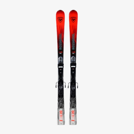 ROSSIGNOL otr smučarski set HERO PRO + EXP JR7 black red
