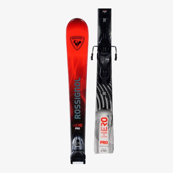 ROSSIGNOL otr smučarski set HERO PRO + EXP JR7 black red