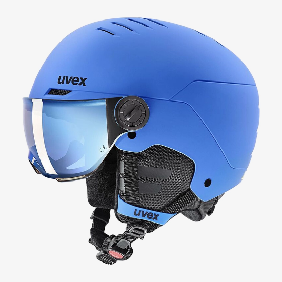 UVEX otr smučarska čelada ROCKET JR VISOR blue matt