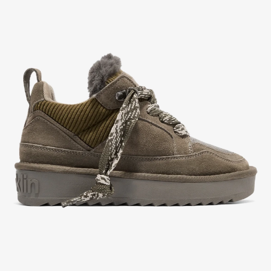 Ženska zimska obutev, čevlji, gležnarji DFSH375009 NORDIC SNK khaki 