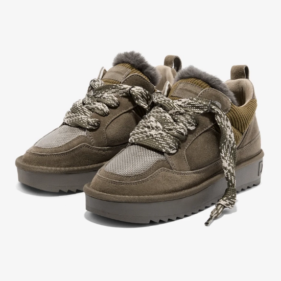 Ženska zimska obutev, čevlji, gležnarji DFSH375009 NORDIC SNK khaki 