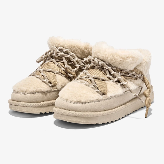 Ženski škornji, gležnjarji DFSH426013 NORDIC LITE SHERPA beige