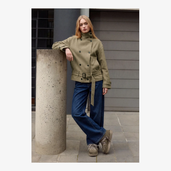 Ženski škornji DFSH426013 KHAK NORDIC LITE SHERPA khaki