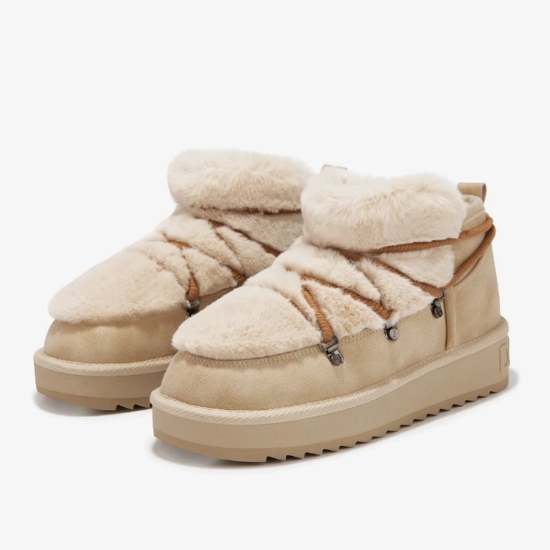 Ženski škornji DFSH370011 NORDIC TRK FUR LOW beige