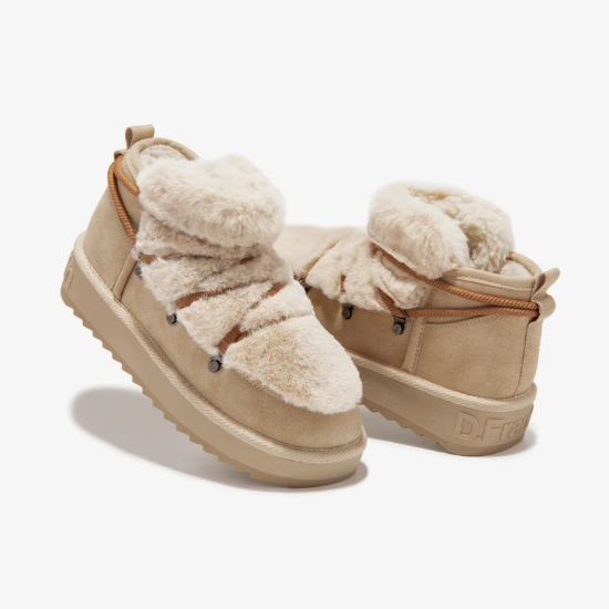 Ženski škornji DFSH370011 NORDIC TRK FUR LOW beige