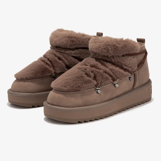 Ženski škornji DFSH370011 NORDIC TRK FUR LOW brown
