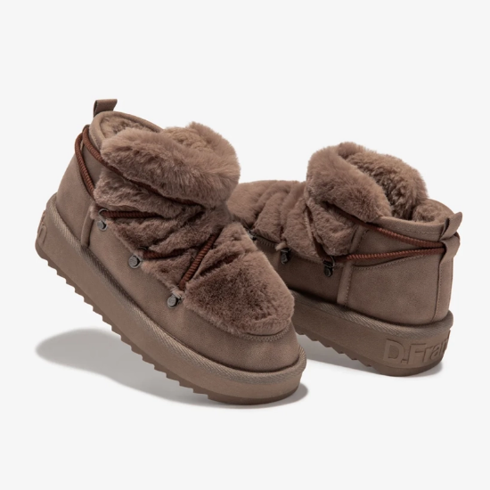 Ženski škornji DFSH370011 NORDIC TRK FUR LOW brown